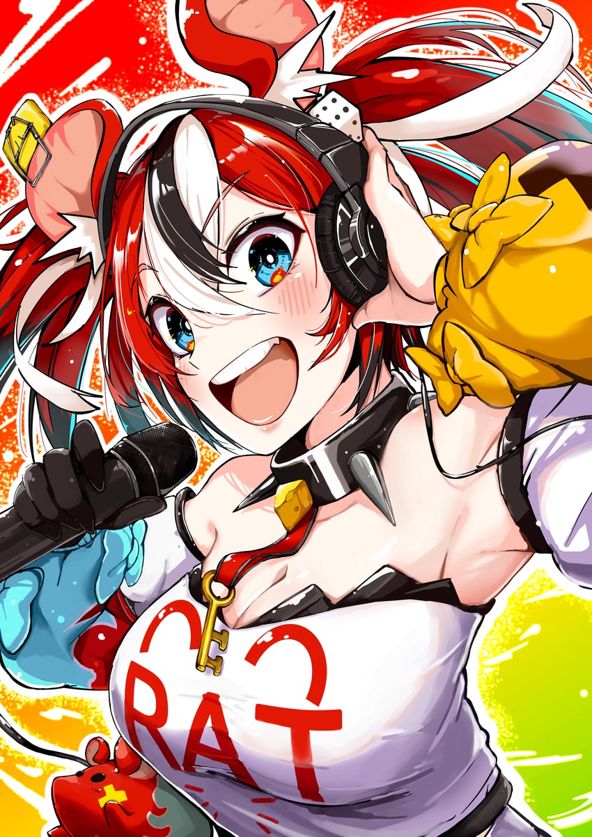 hakos baelz and mr. squeaks (hololive and 1 more) drawn by yatoifumi