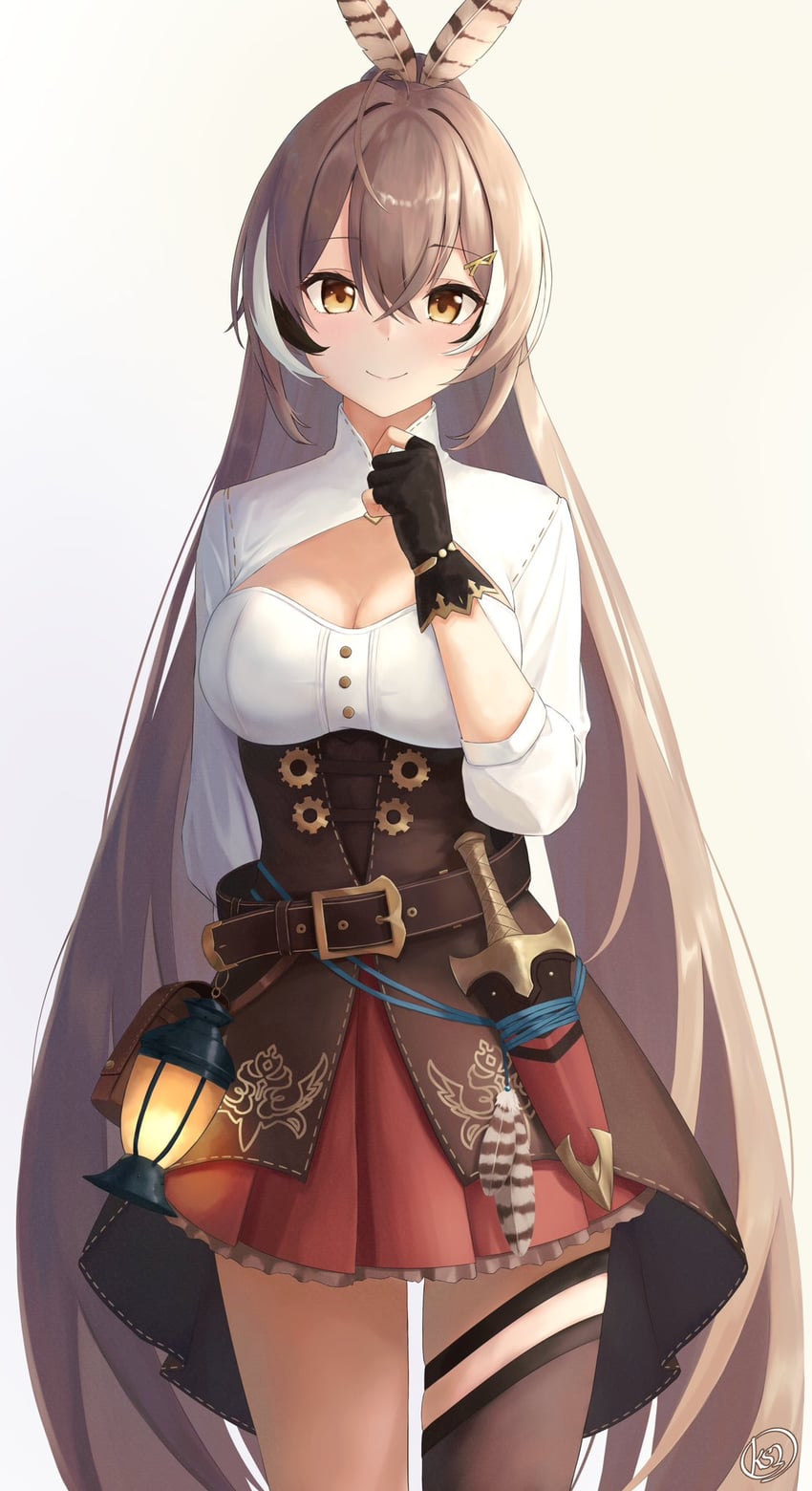 nanashi mumei (hololive and 1 more) drawn by ks2rain