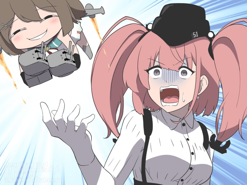 maya, atlanta, and maya kai ni (kantai collection) drawn by kuroyaki_soba