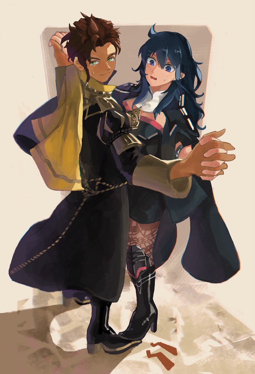 female byleth and claude von riegan (fire emblem and 1 more) drawn by water751