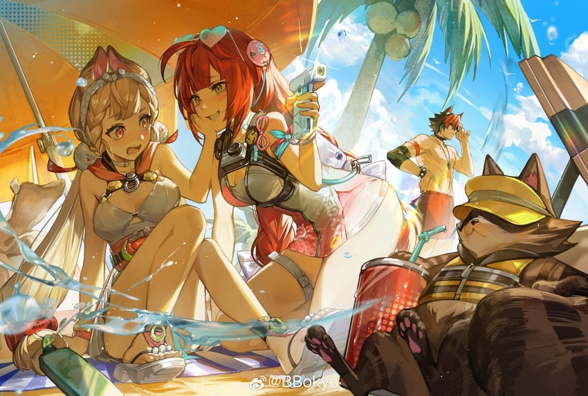 ukinami yuzuha, alice thymefield, and komano manato (zenless zone zero) drawn by bokyo
