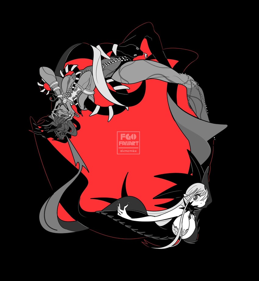 biscione and zahhak (fate and 1 more) drawn by shiiiiimamike