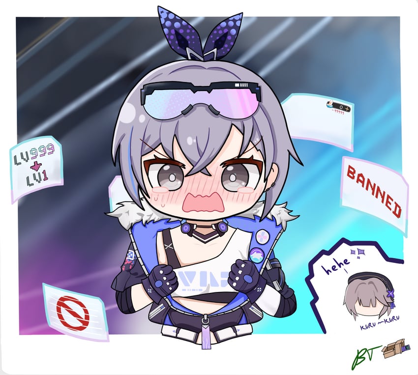 silver wolf and herta (honkai and 1 more) drawn by beattheboxes