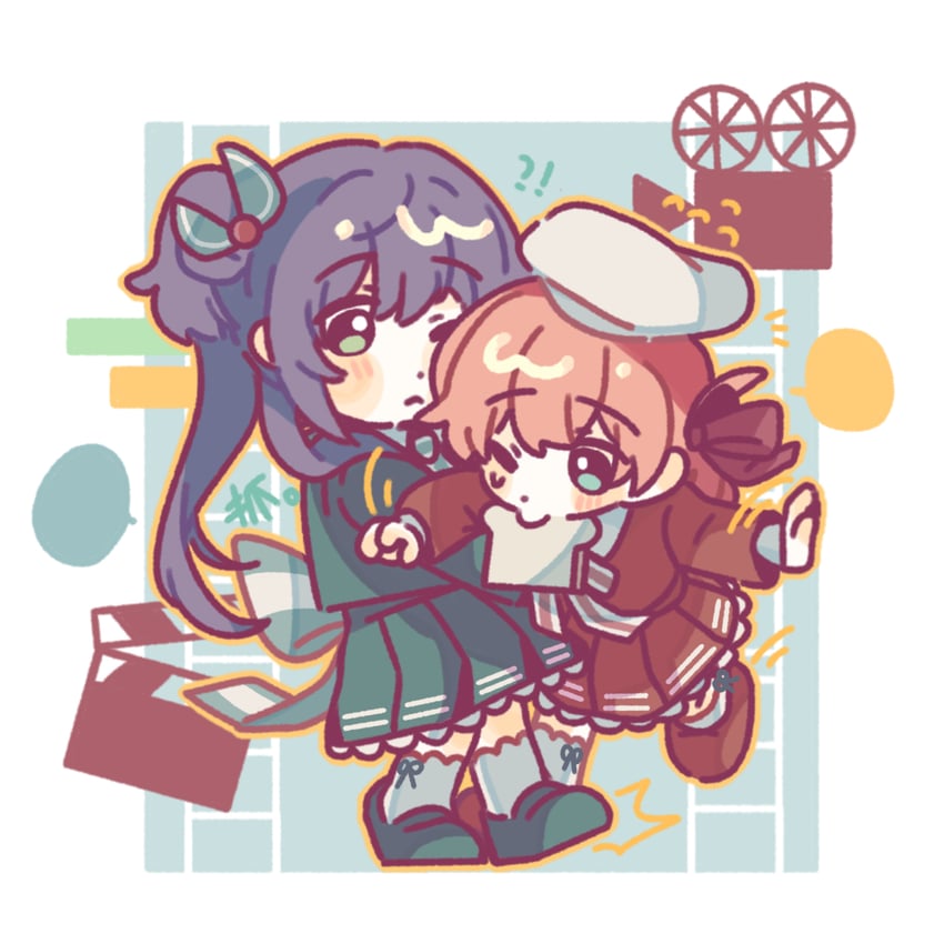 hinoshita kaho and otomune kozue (love live! and 1 more) drawn by woodonly