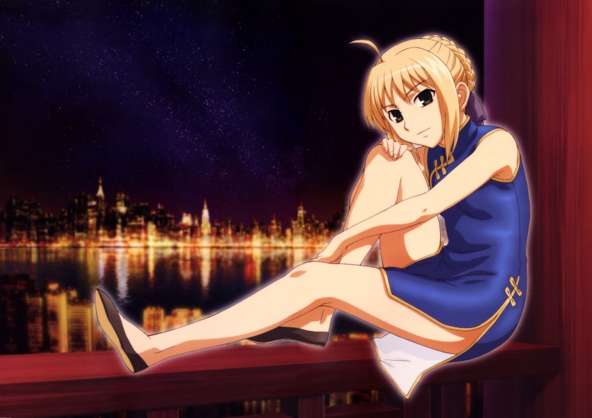artoria pendragon and saber (fate and 1 more) drawn by hashimoto_hideki