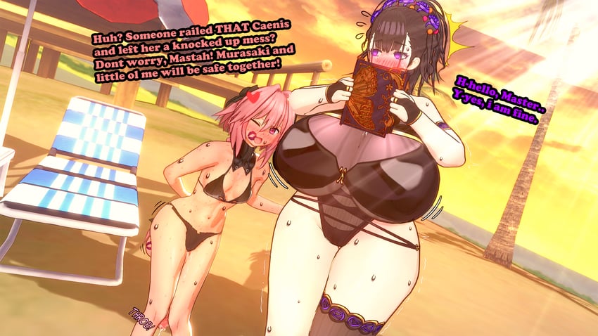 astolfo and murasaki shikibu (fate and 1 more) drawn by baobabz