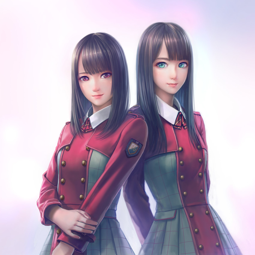 sugai yuuka and habu mizuho (real life and 1 more) drawn by zhenlin