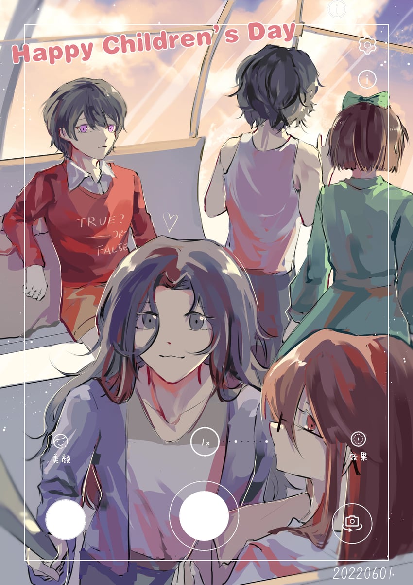 yomiuri nikei, nijiue iroha, sannoji mikado, and mitsume kokoro (danganronpa and 2 more) drawn by setsuna_reed