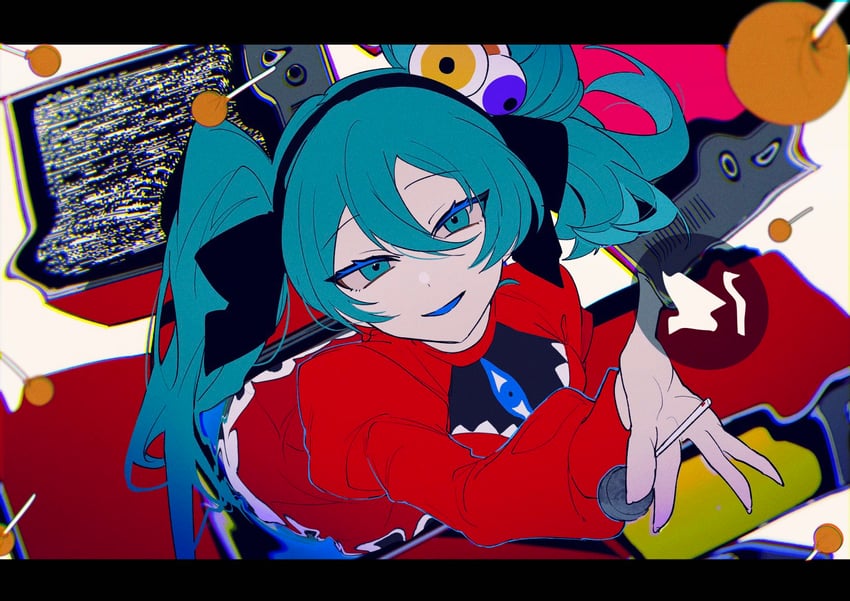hatsune miku (vocaloid and 1 more) drawn by hassan_(sink916)
