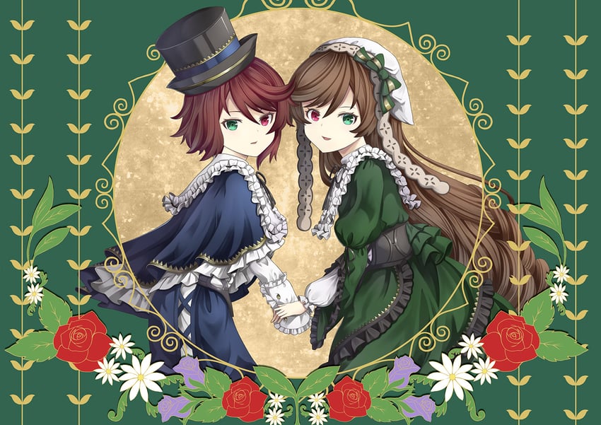 suiseiseki and souseiseki (rozen maiden) drawn by amagasa_(user_wztg7575)
