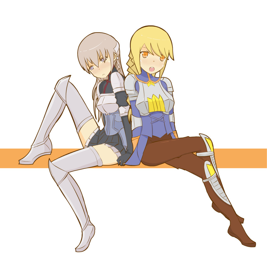 agrias oaks and ravness loxaerion (final fantasy and 2 more) drawn by rong_rong
