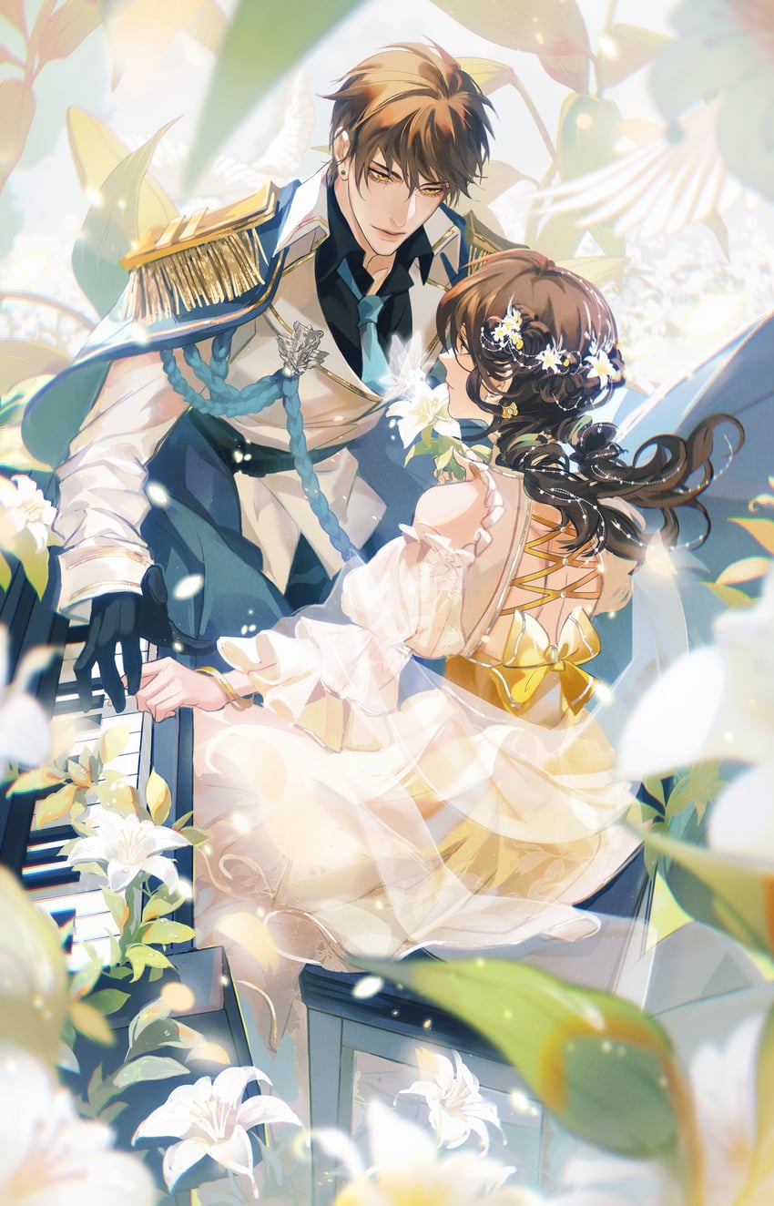 protagonist and bai qi (love and producer) drawn by zhuowang233