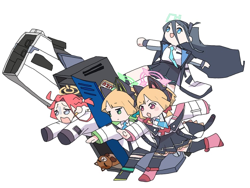 aris, momoi, midori, and yuzu (blue archive) drawn by mmmkawaine