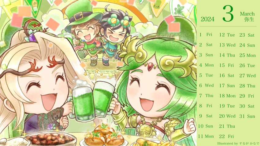 palutena, pit, dark pit, and viridi (super smash bros. and 2 more) drawn by suruga_kanade