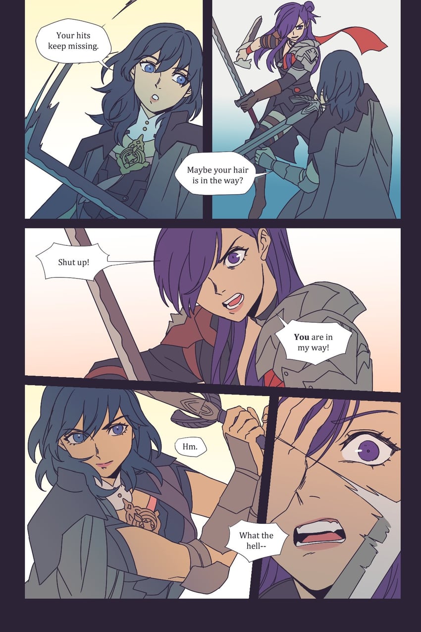 female byleth and female shez (fire emblem and 2 more) drawn by radiostarkiller