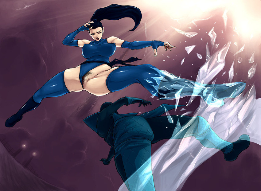 kitana, sub-zero, and kuai liang (mortal kombat) drawn by rennes