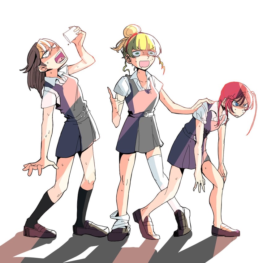 shibuya kanon, heanna sumire, and yoneme mei (love live! and 1 more) drawn by mondashi0223