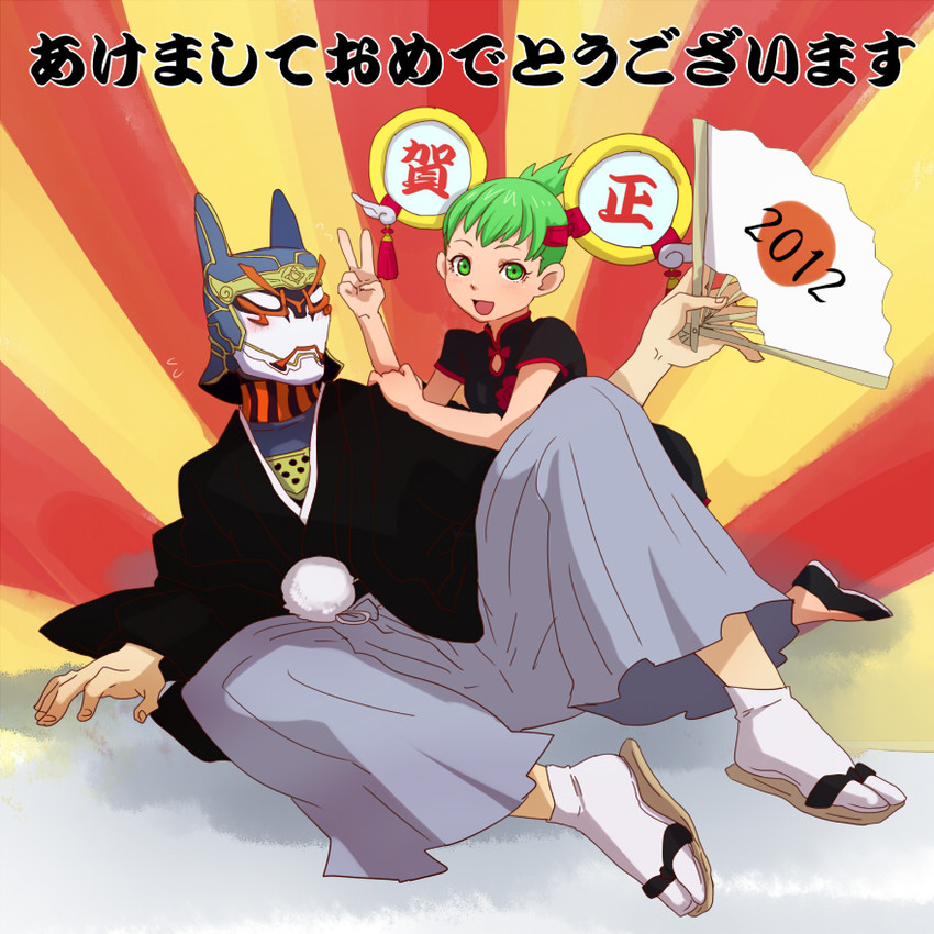 ivan karelin, huang baoling, dragon kid, and origami cyclone (tiger & bunny) drawn by @@@_(eckzahn)