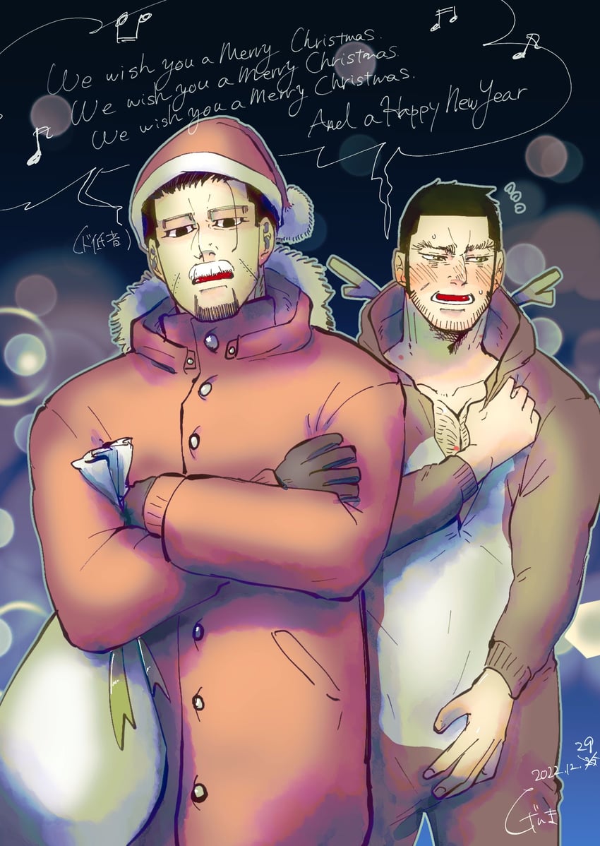 ogata hyakunosuke and tanigaki genjirou (golden kamuy) drawn by michael_gnk