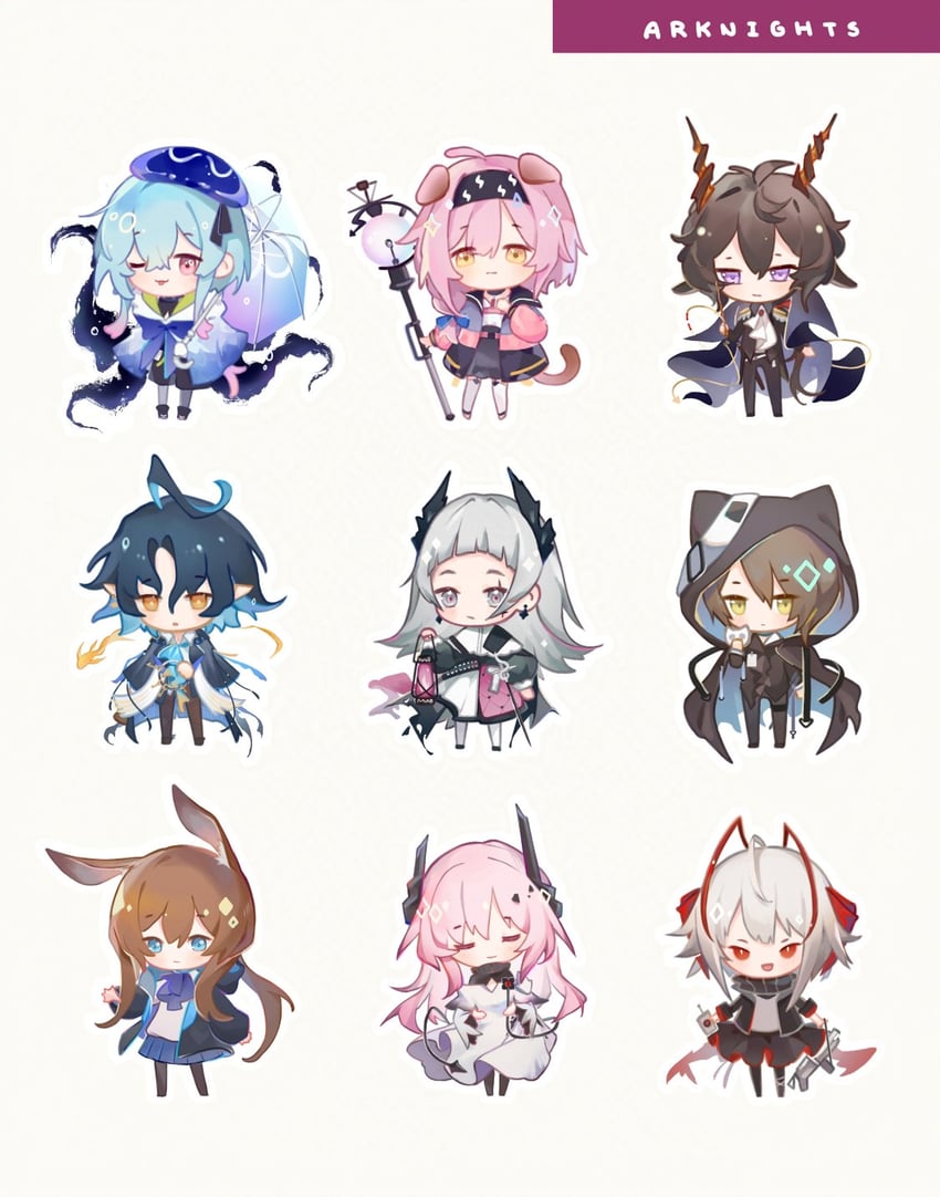 amiya, w, goldenglow, irene, mizuki, and 4 more (arknights) drawn by chuyenn