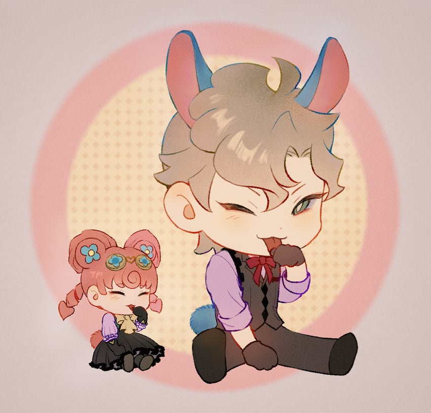 herlock sholmes and iris wilson (ace attorney and 1 more) drawn by kaze_(yznyttdgs)