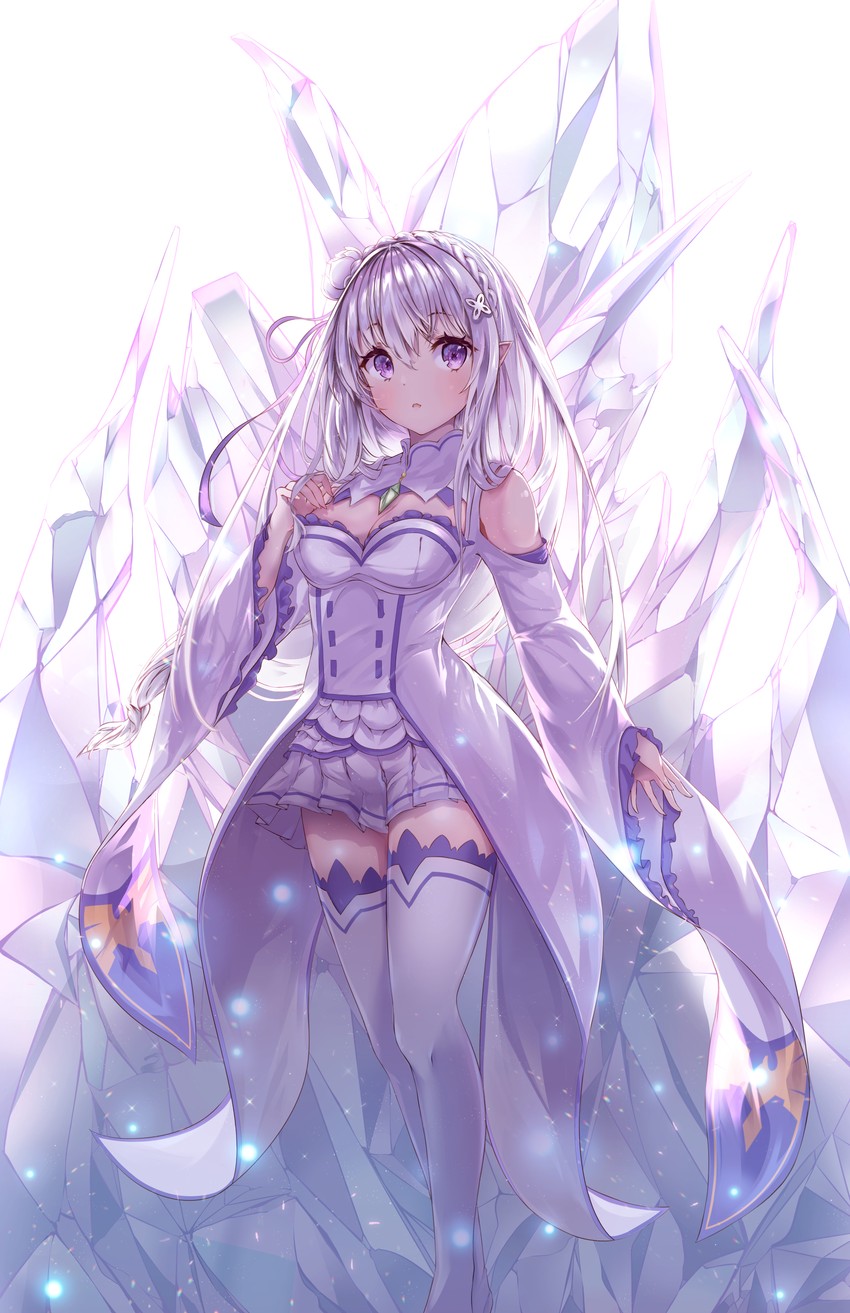 emilia (re:zero kara hajimeru isekai seikatsu) drawn by eunip