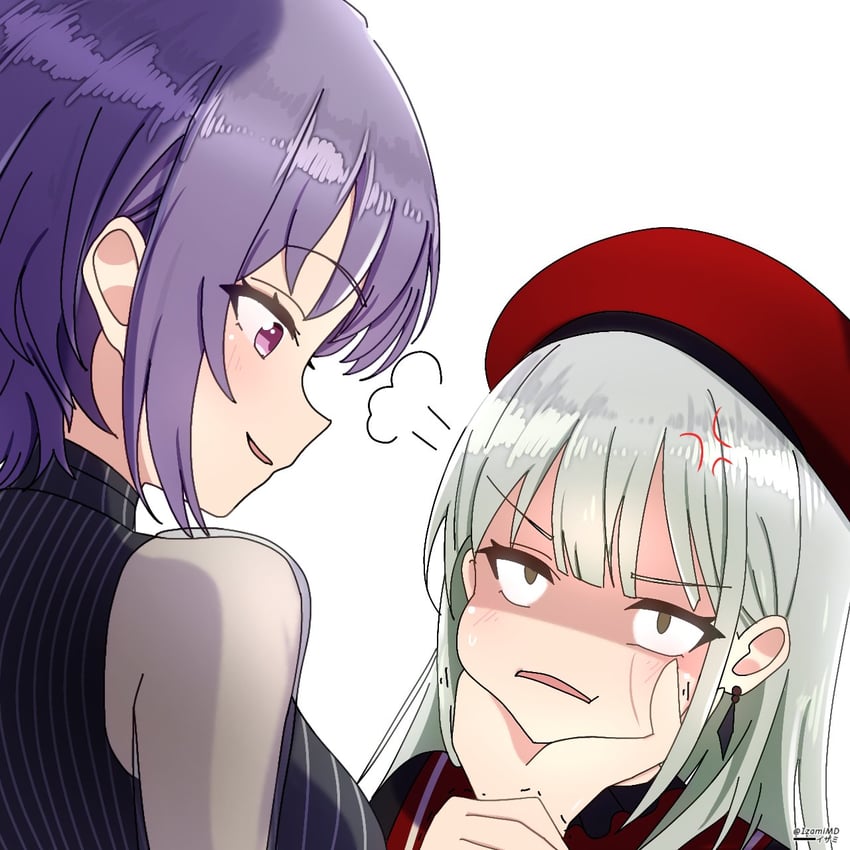 wakaba mutsumi, mortis, and yuutenji nyamu (bang dream! and 1 more) drawn by izami_md