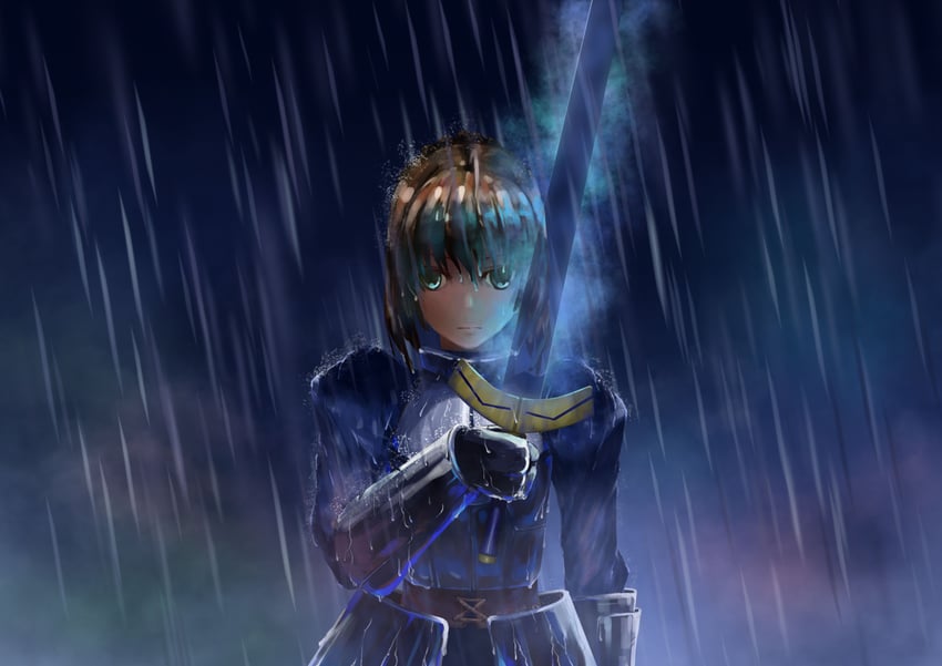 artoria pendragon and saber (fate and 1 more) drawn by lovetigerfish