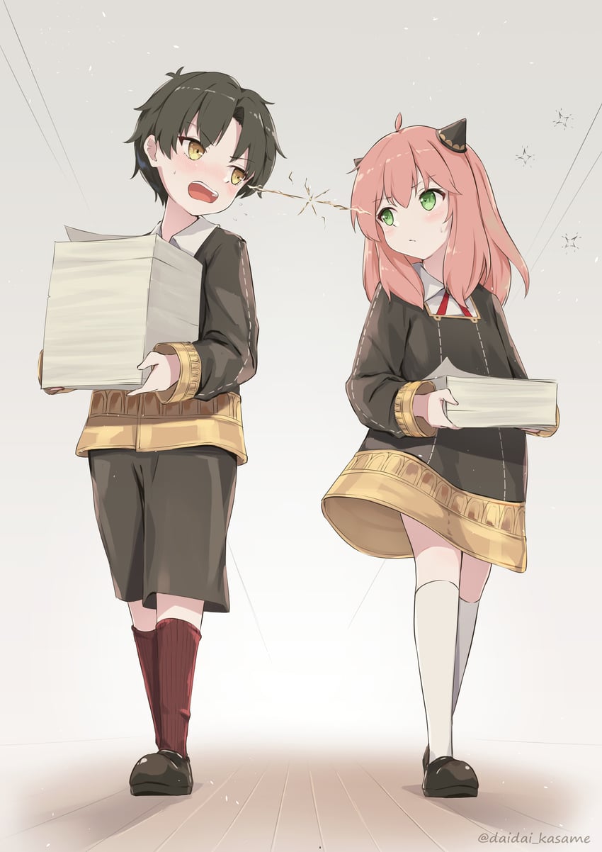 anya and damian desmond (spy x family) drawn by daidai_(daidai826)