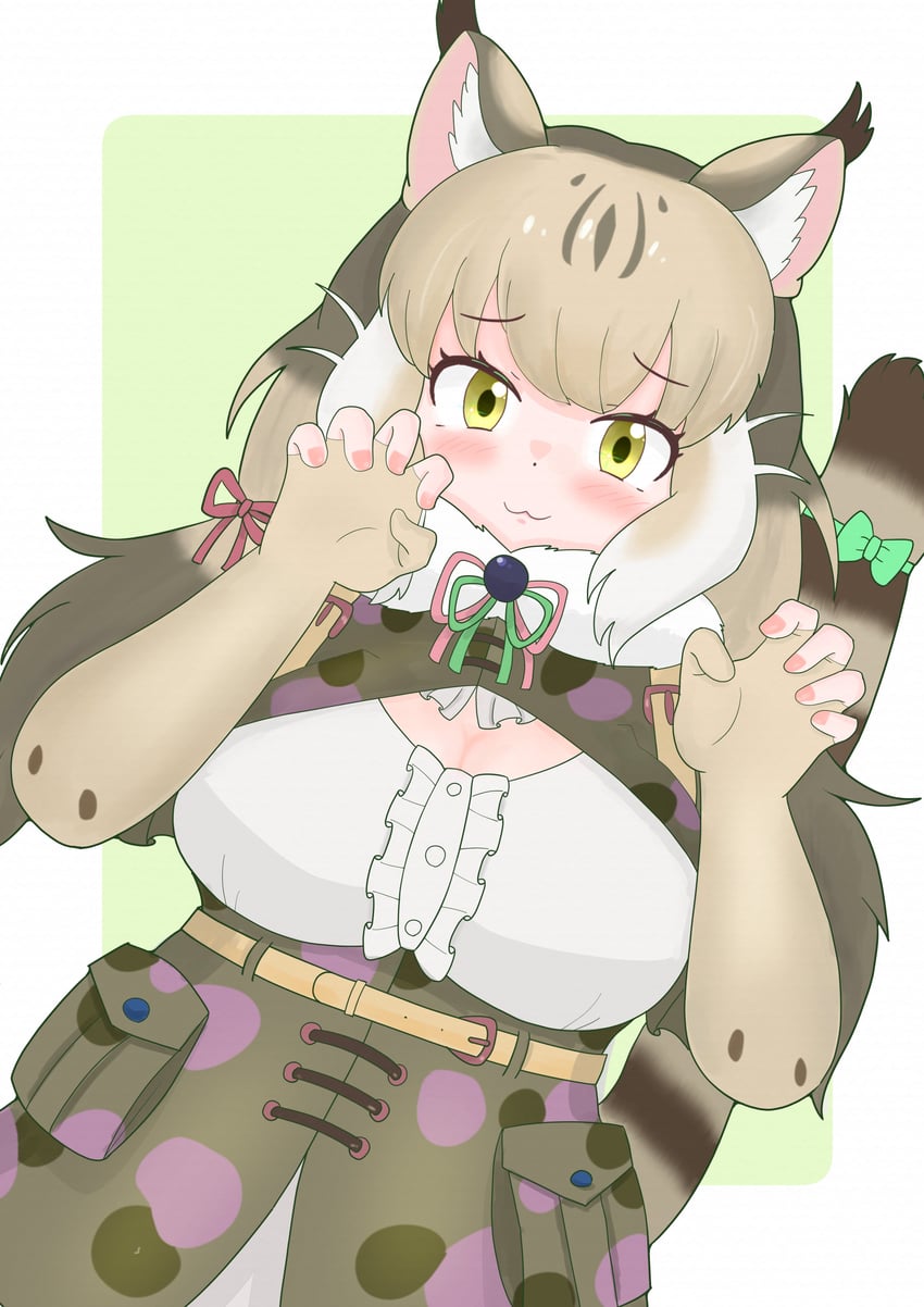 jungle cat (kemono friends and 1 more) drawn by sun3_bears