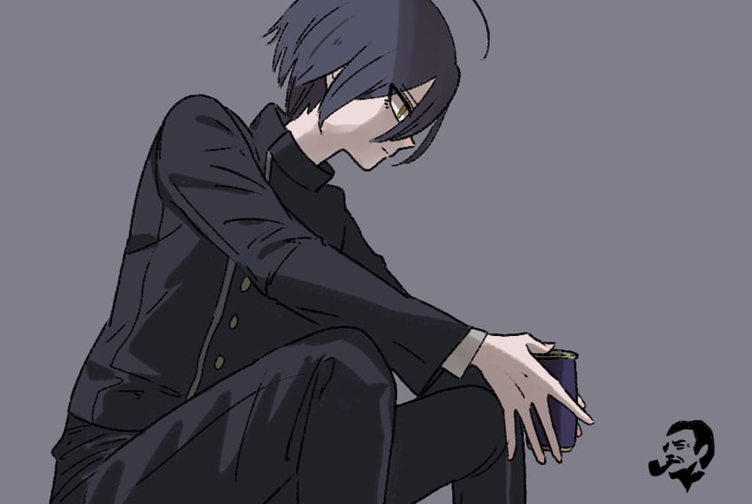 saihara shuichi (danganronpa and 1 more) drawn by romensoda