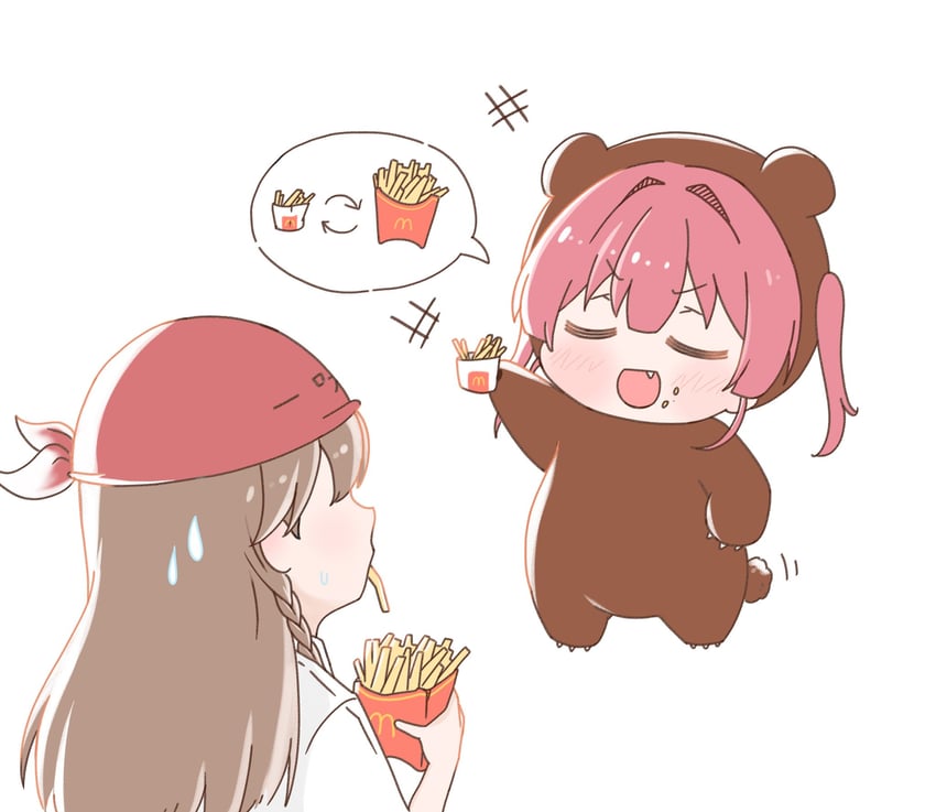 houshou marine, houshou kumarine, and ichimi (hololive and 1 more) drawn by alvinapika