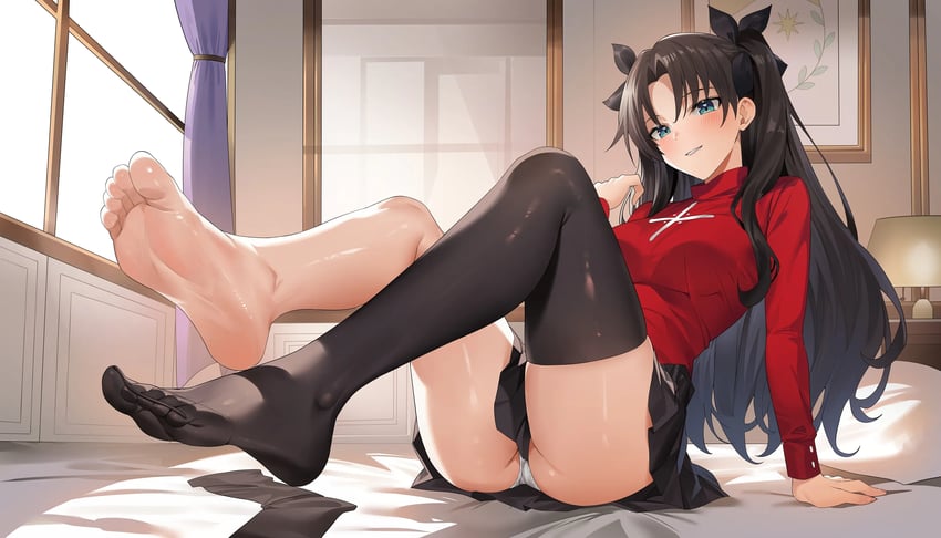 tohsaka rin (fate and 1 more) drawn by dysoor and otakueden1995
