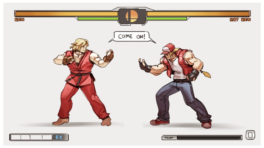 ken masters and terry bogard (street fighter and 4 more) drawn by nin_nakajima