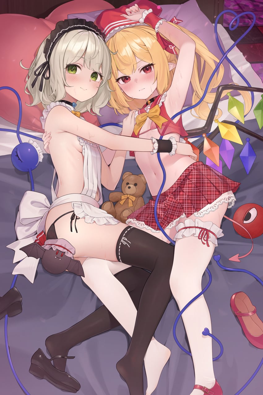 remilia scarlet, flandre scarlet, komeiji koishi, and komeiji satori (touhou) drawn by kanpa_(campagne_9)