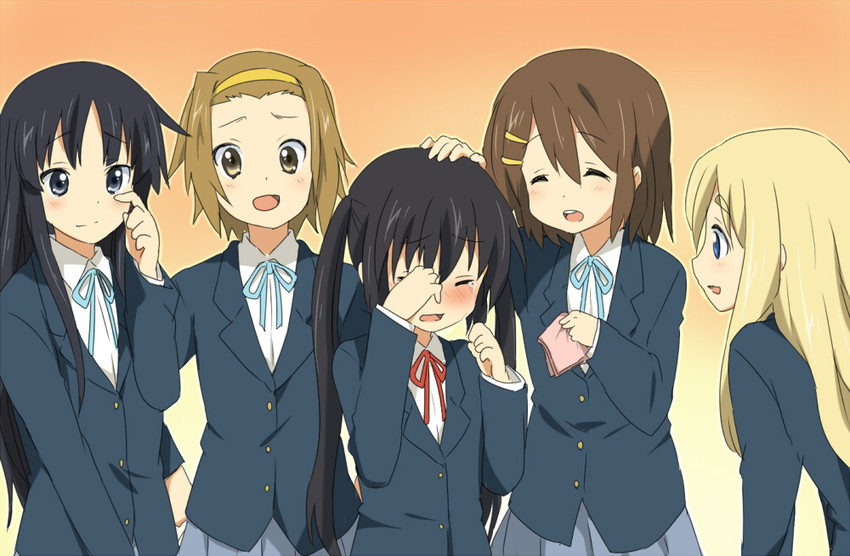 akiyama mio, nakano azusa, hirasawa yui, tainaka ritsu, and kotobuki tsumugi (k-on!) drawn by maruki_(punchiki)