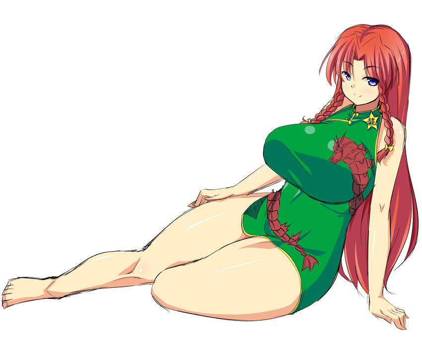 hong meiling and gyarados (touhou and 1 more) drawn by mokkori9