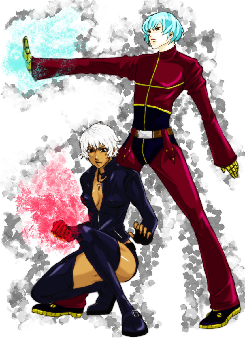 kula diamond and k' (the king of fighters) drawn by burasagari