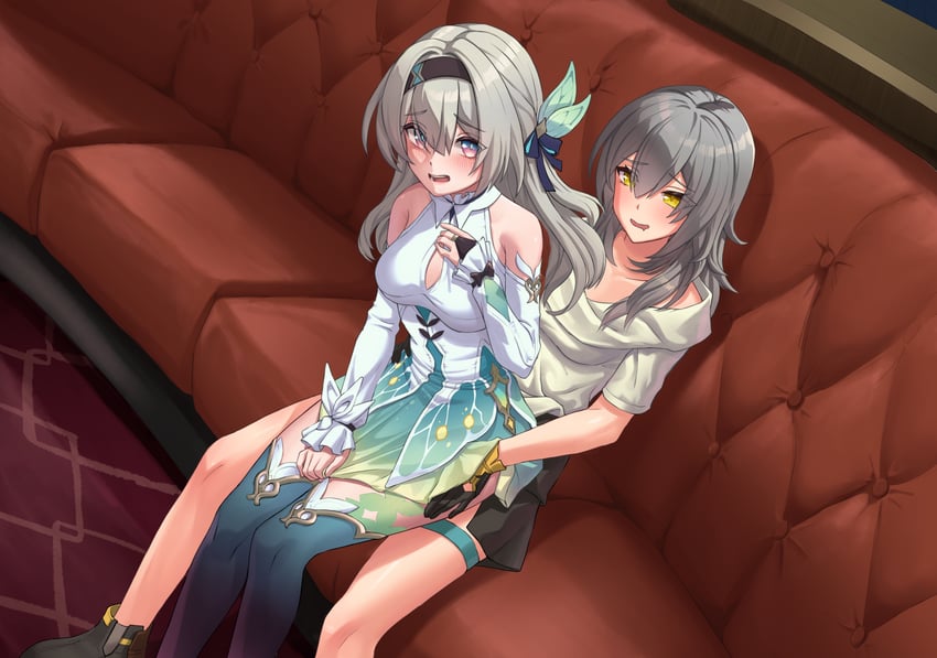 trailblazer, firefly, and stelle (honkai and 1 more) drawn by luizhtx