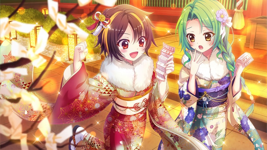 bandou mikuru and shirokita kuroha (re:stage!) drawn by izumi_tsubasu