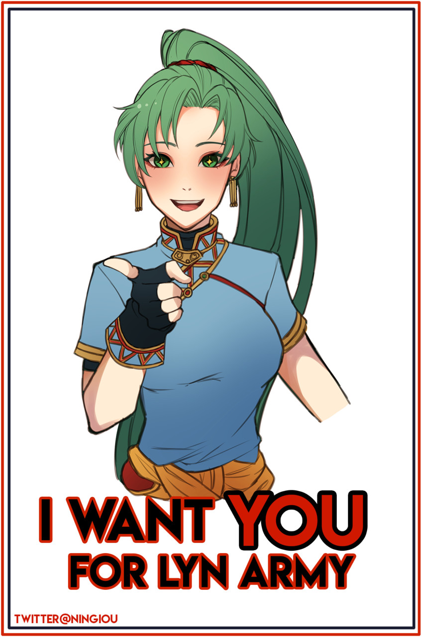 lyn and uncle sam (fire emblem and 3 more) drawn by kyou_(iuciferic)