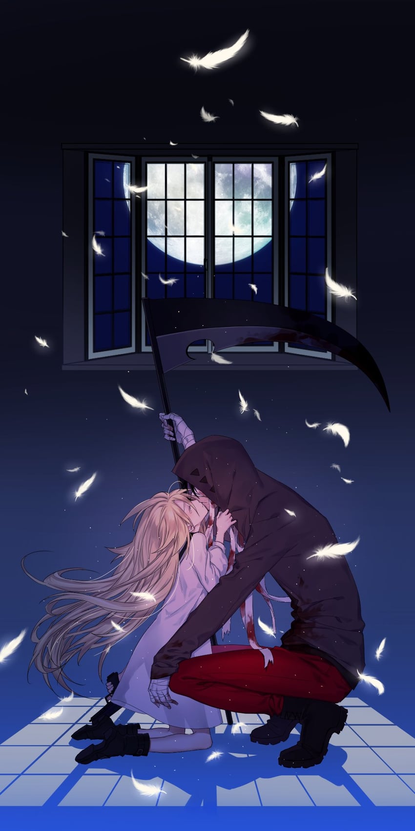 rachel gardner and isaac foster (satsuriku no tenshi) drawn by gurico