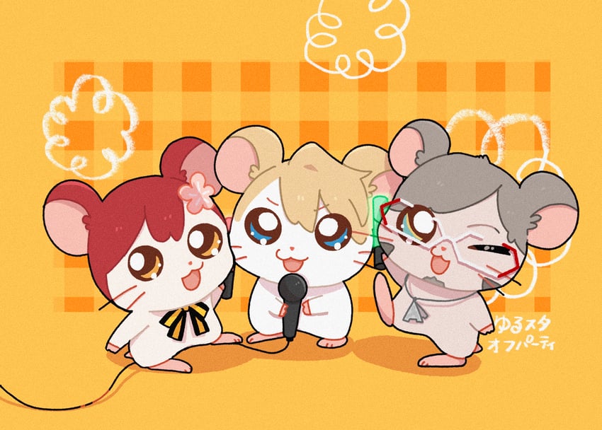 hanasaki miyabi, kishido temma, and arurandeisu (holostars and 1 more) drawn by taozi_momo