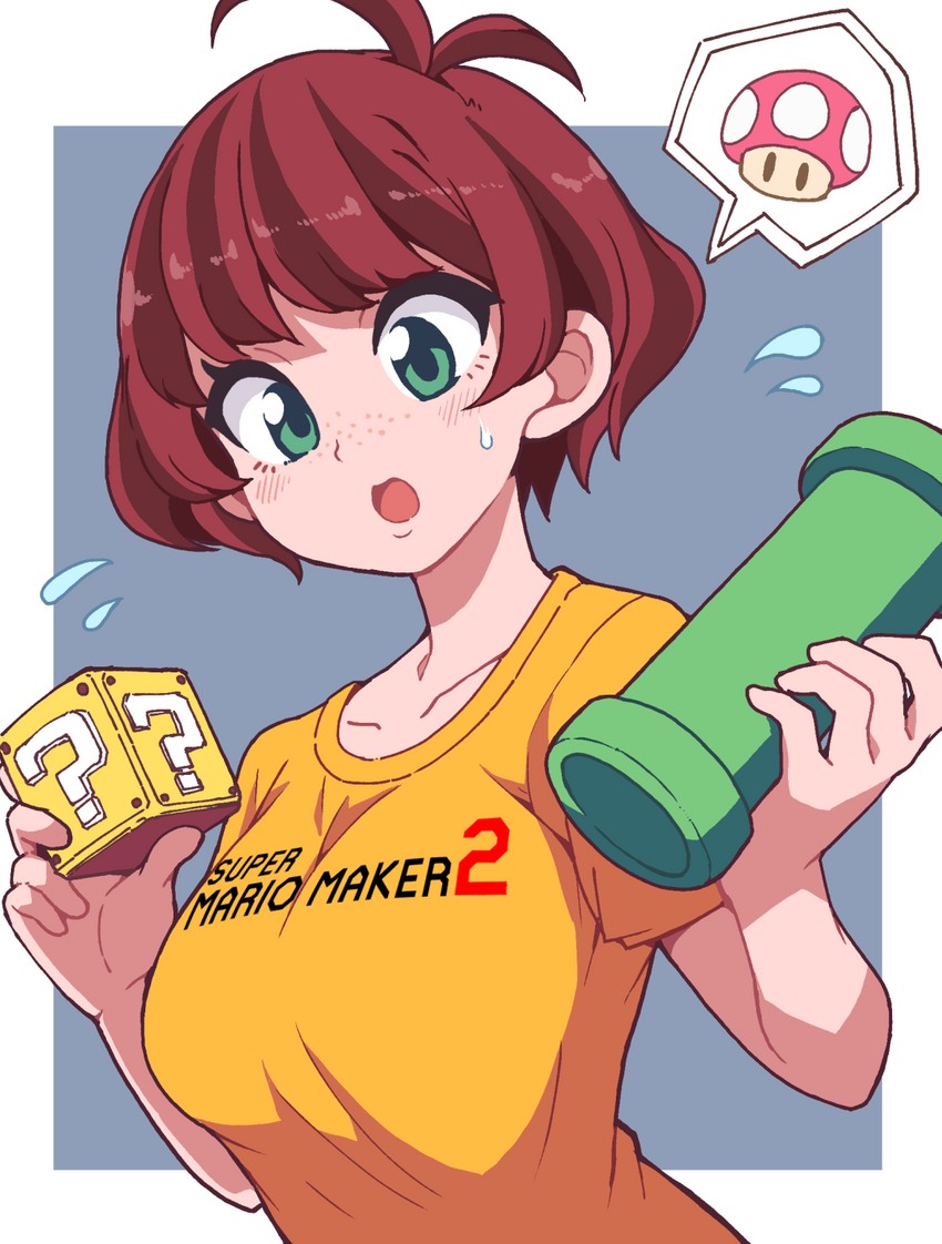nina (mario and 1 more) drawn by yokoyoko_(nazonazo)