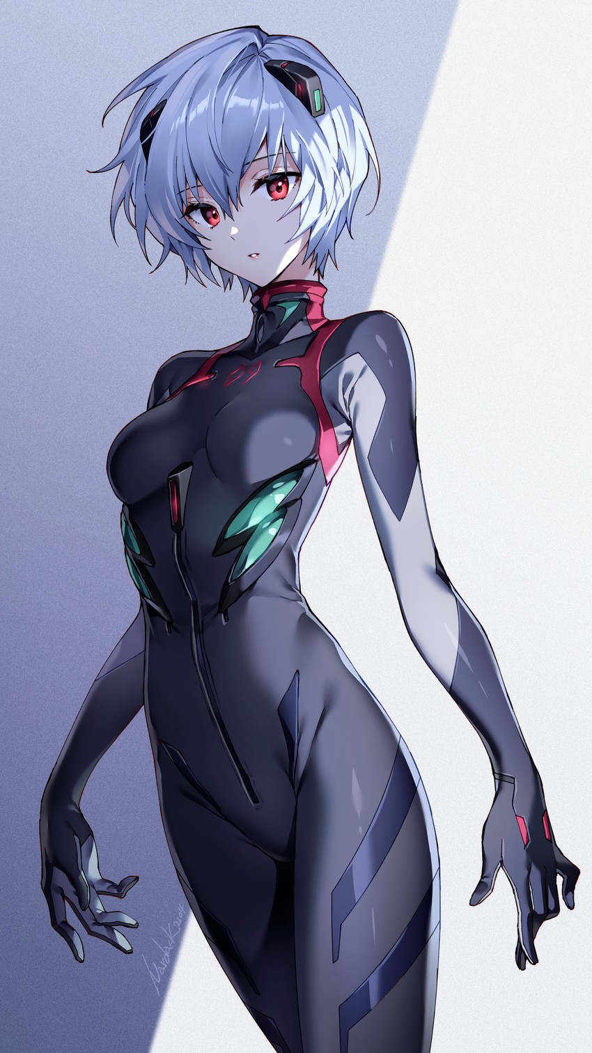 ayanami rei (neon genesis evangelion and 2 more) drawn by nardack