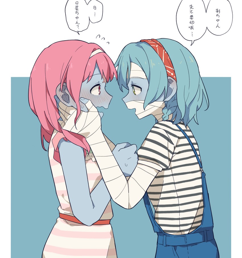 hikawa hina and maruyama aya (bang dream! and 1 more) drawn by coldcat.