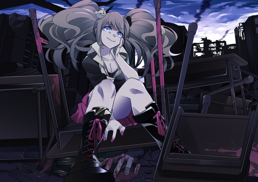 enoshima junko (danganronpa and 1 more) drawn by total9