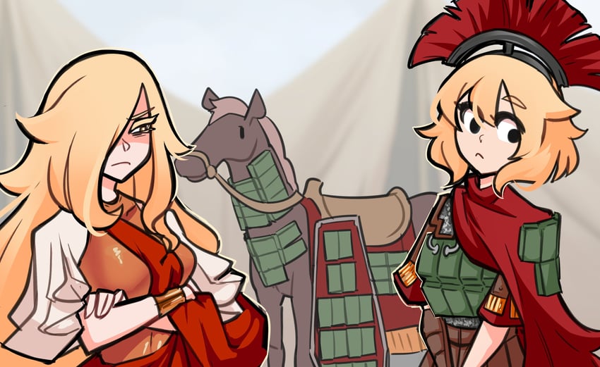 centurii-chan and legate (original) drawn by centurii-chan