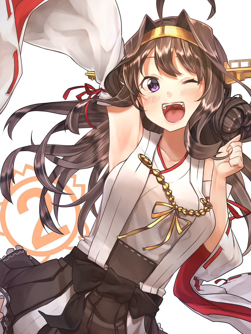 kongou and kongou kai ni (kantai collection) drawn by baffu