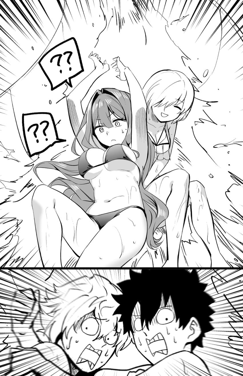 mash kyrielight, fujimaru ritsuka, baobhan sith, and kadoc zemlupus (fate and 1 more) drawn by hirunagi
